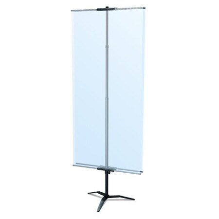 Testrite Visual Products Testrite Visual Products BN3-TB-B Classic Banner Stands 36 in. Classic Banner Stand with Travel Base- Black BN3-TB-B